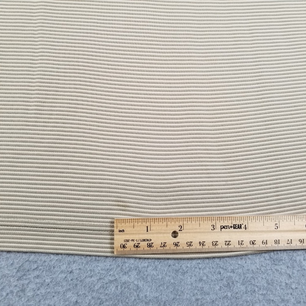 Van Heusen Polo Shirt Mens XXL 2XL Beige White Striped Short Sleeve Stretch Rib - Picture 10 of 12
